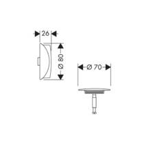 Накладка на сифон Hansgrohe Flexaplus 58185670 черный, фото №2