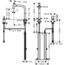 Смеситель для кухни Hansgrohe Metris Select M71 73818670 черный матовый, фото №2