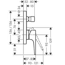 Смеситель скрытого монтажа для ванны/душа Hansgrohe Metropol 32545670, фото №2