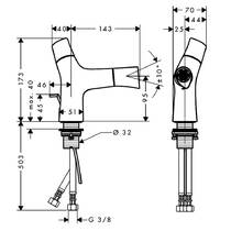 Змішувач для біде Axor Starck Organic 12210950 латунь матовий, фото №2