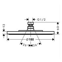 Верхний душ Axor Starck 28484140 бронза матовый, фото №2