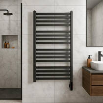 Рушникосушарка електрична Instal Projekt Stick Electro STIE-50/70C31 500х740 мм чорний мат 300 Вт (тен HOTS-03C2U), фото №1