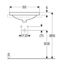 Раковина Geberit VariForm 500.737.01.2 врезная в столешницу, фото №4
