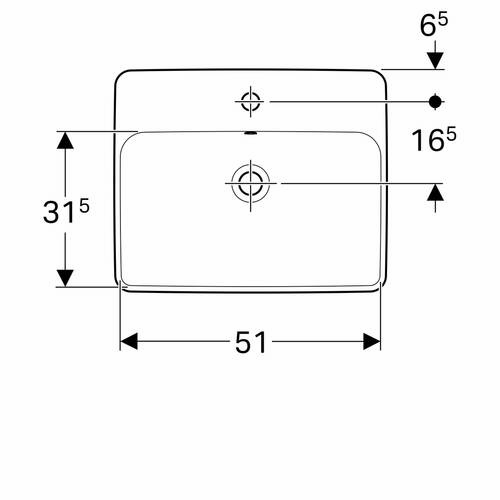 Раковина Geberit VariForm 500.741.01.2 врезная в столешницу, фото 2