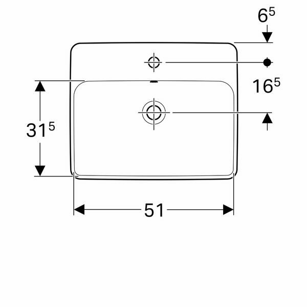 Раковина Geberit VariForm 500.741.01.2 врезная в столешницу, фото 2