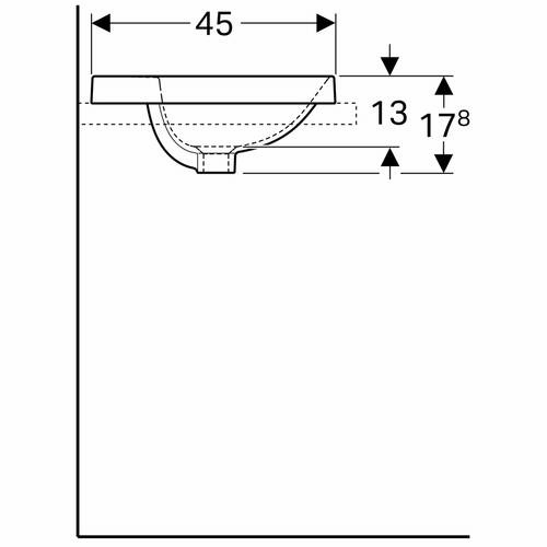 Раковина Geberit VariForm 500.741.01.2 врезная в столешницу, фото 3