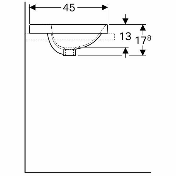 Раковина Geberit VariForm 500.741.01.2 врезная в столешницу, фото 3