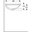 Раковина Geberit VariForm 500.757.01.2 62,5 см врезная, фото 4