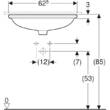 Раковина Geberit VariForm 500.757.01.2 62,5 см врезная, фото 5