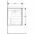 Тумба для раковини Geberit Acanto 500.613.JL.2 для подвійної раковини 120 см пісочно-сірий, фото 4