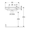 Раковина Geberit Xeno2 500.530.01.1 60 см без переливу, KeraTect, колір білий глянець, фото 4