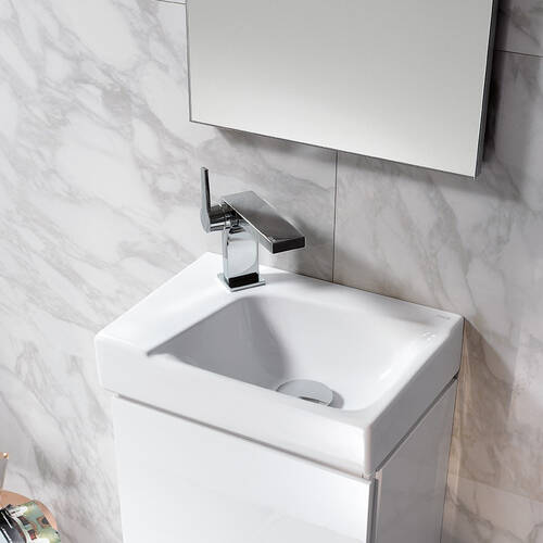 Раковина Geberit Xeno2 500.528.01.1, 40 см без переливу, KeraTect, колір білий глянець, фото 6