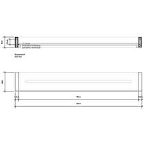 Полиця скляна Decor Walther Brick BK DA60 0593800 60 см хром/акрилове скло білий, фото №2