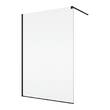 Душова стінка SanSwiss BlackLine WALK-IN EASY STR4P0900607 90х200 см профіль чорний мат / скло прозоре, фото 1