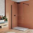 Душова стінка SanSwiss BlackLine WALK-IN EASY STR4P0900607 90х200 см профіль чорний мат / скло прозоре, фото 2