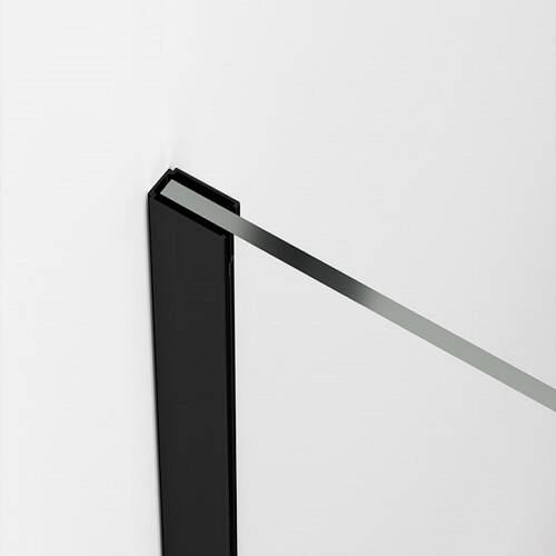 Душова стінка SanSwiss BlackLine WALK-IN EASY STR4P0900607 90х200 см профіль чорний мат / скло прозоре, фото 3