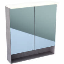 Зеркальный шкаф Geberit Acanto 500.645.00.2 с подсветкой 75 см дуб Mystic, фото №1