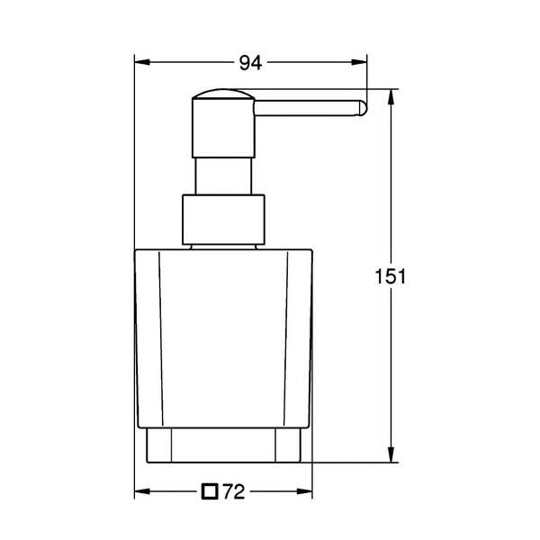 Дозатор для рідкого мила Grohe Selection Cube 40805000 хром, фото 2