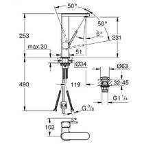 Змішувач для раковини Grohe Plus 23844003, фото №2