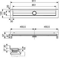 Душевой канал TECE Drainline 600901 900 мм, фото №2