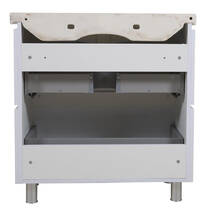 Тумба Аква Родос Венеція 7092 підлогова білий глянець з раковиною Frame 80 см, фото №7