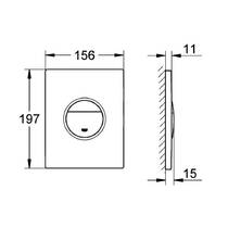 Клавіша змиву Grohe Nova Cosmopolitan 38765P00 хром матовий, фото №2