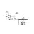 Верхній душ GROHE Rainshower 310 S 26563000 з кронштейном 422 мм, фото 3