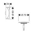 Накладка на сифон для ванни Hansgrohe Flexaplus 58185340 чорний хром, фото 2