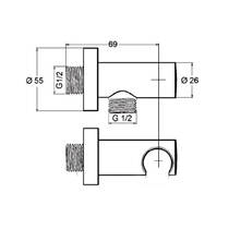 Шлангове підключення з тримачем Kludi A-Qa 6054705-00, фото №4