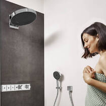 Змішувач прихованого монтажу для душу Hansgrohe RainSelect 15382000 з термостатом, на 4 функції, хром, фото №3