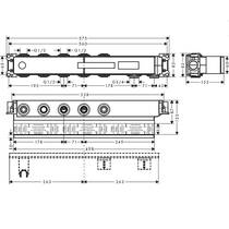 Внутренняя часть смесителя термостатического Axor Module Select 18311180 на 3 функции, фото №2