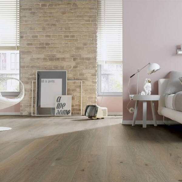 L03 Oak smoke grey, plank 1424 expressive, brushed, natural oil-treated