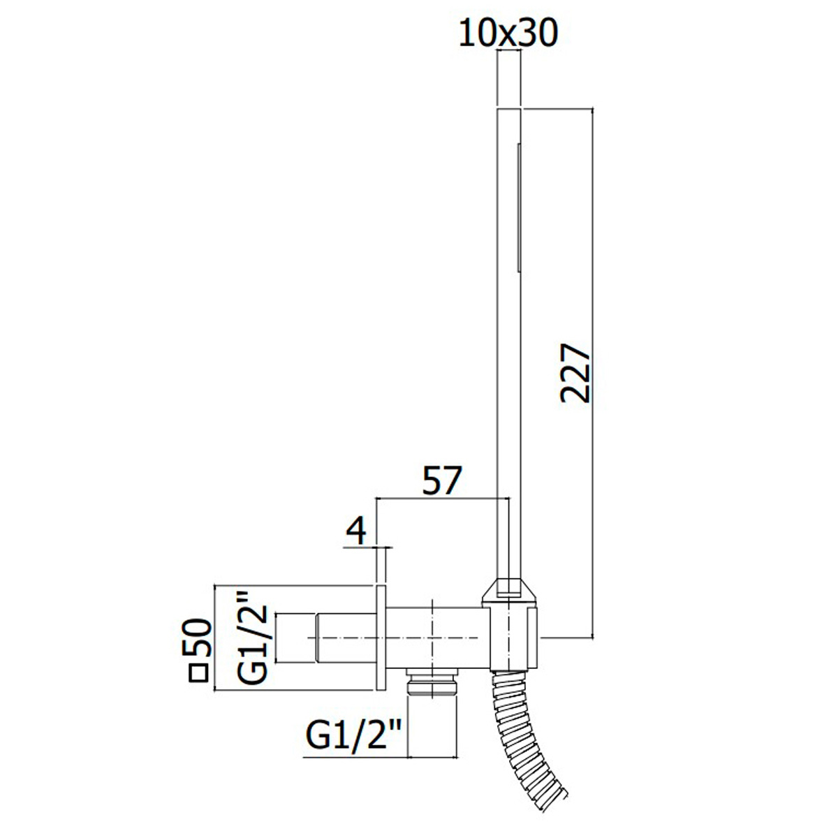 ZDUP095ST Quadro Душовий набір, Steel looking (1 сорт)