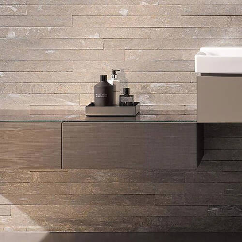Шафка бічна Geberit Xeno2 500.507.43.1, 58см, колір сірий із структурою дерева, фото 6