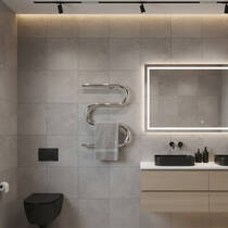 Полотенцесушитель водяной Mario Змейка 525х400/500 525х400 мм полированная нержавеющая сталь, фото №1