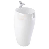 Раковина RAK Ceramics Cloud CLOFS5001AWHA підлогова монолітна, білий глянець, фото №2