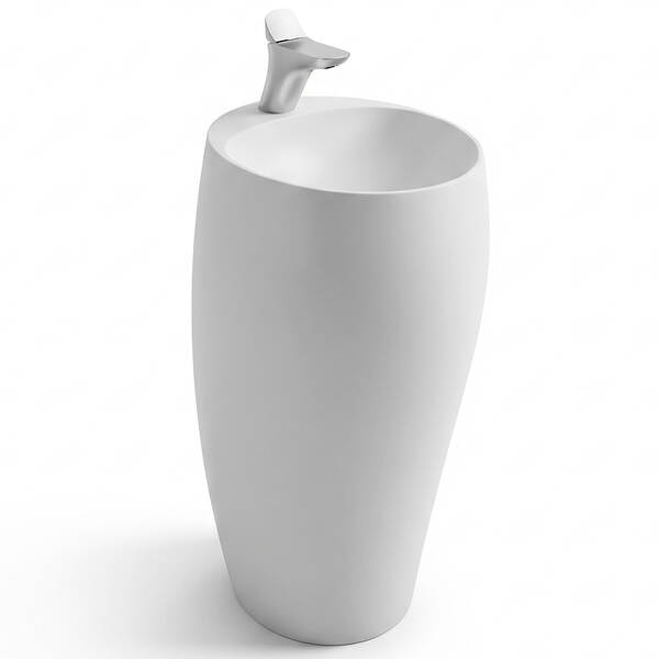 Раковина RAK Ceramics Cloud CLOFS5001500A підлогова монолітна, білий матовий, фото 2