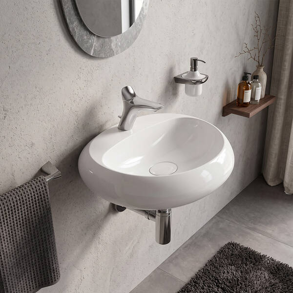Раковина RAK Ceramics Cloud CLOWB5501AWHA 55 см,  білий глянець