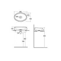 Раковина RAK Ceramics Cloud CLOCT6000500A 60 см на столешницу, фото №2