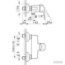 Смеситель для душа Primera Piano 10140014, фото №2