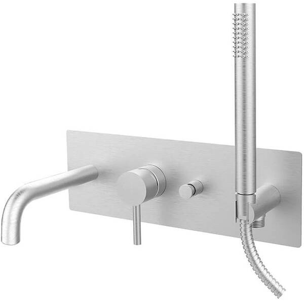 LIG001ST LIGHT Змішувач для ванни з ручним душем,  steel looking — фото 2