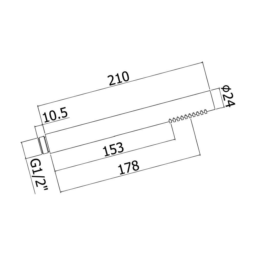 ZDUP094ST Tondo Душовий набір, steel looking (1 сорт)