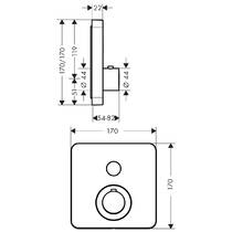 Смеситель скрытого монтажа для душа Axor ShowerSelect 36705990 с термостатом, полированное оптическое золото, фото №2