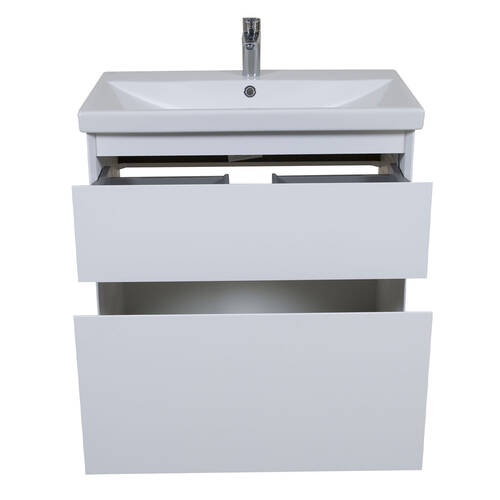 Тумба Аква Родос Еліт 7649 підлогова біла з раковиною Еліт 80 см, фото 3