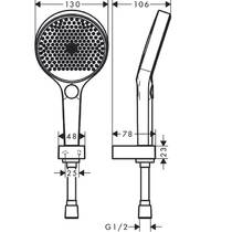 Душевой набор Hansgrohe Rainfinity 26851700 с душевым шлангом 160 см, фото №2