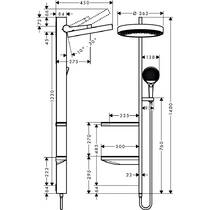Душевая система Hansgrohe Rainfinity Showerpipe 360 ??1jet 26842700 белый матовый, фото №2