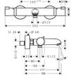 Смеситель для ванныHansgrohe Ecostat Comfort 13114670 с термостатом, фото 2