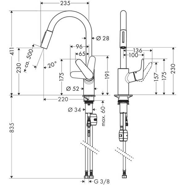 Смеситель для кухни Hansgrohe Focus 31815670, фото 2