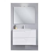 Комплект мебели Royo Vitale C0072598 тумба с раковиной (125622+123343) подвесная 80 см белый + зеркало с LED подсветкой (121517+123395), фото №2