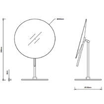 Косметичне дзеркало Decor Walther Round SPT 71 0122500 зі збільшенням 5х, хром, фото №2